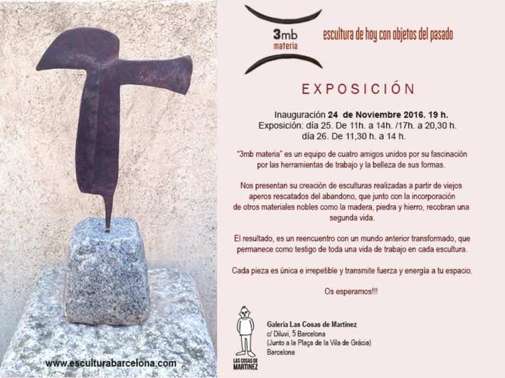 Próxima Exposición 3mb materia en Barcelona